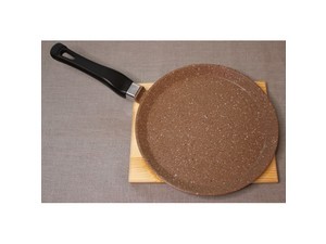 Сковорода литая блинная PIETRA, 24 см, теплый гранит