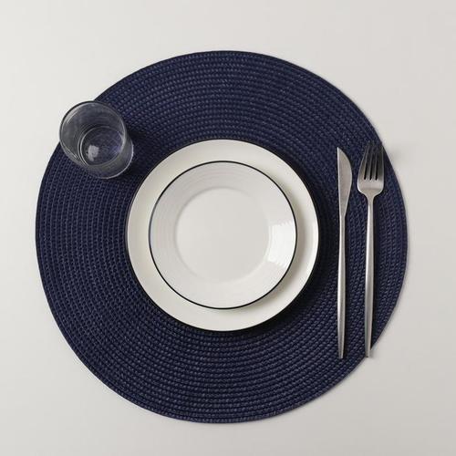 Салфетка кухонная «Лофт», d=38 см, цвет синий