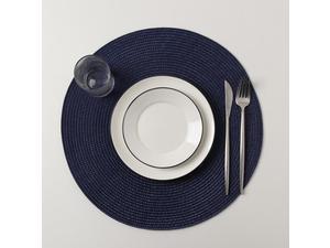 Салфетка кухонная «Лофт», d=38 см, цвет синий
