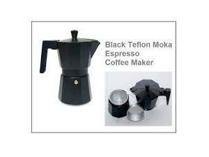 Гейзерная кофеварка на 3 чашки (150мл), черный тефлон